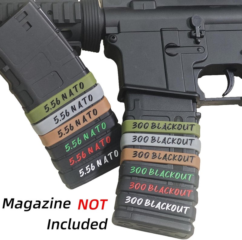 Magsaddle 12 Pack .300 Blackout Magazine Marking Bands .300 BLK .300BO Caliber Identification Holster Accessories - Image 4